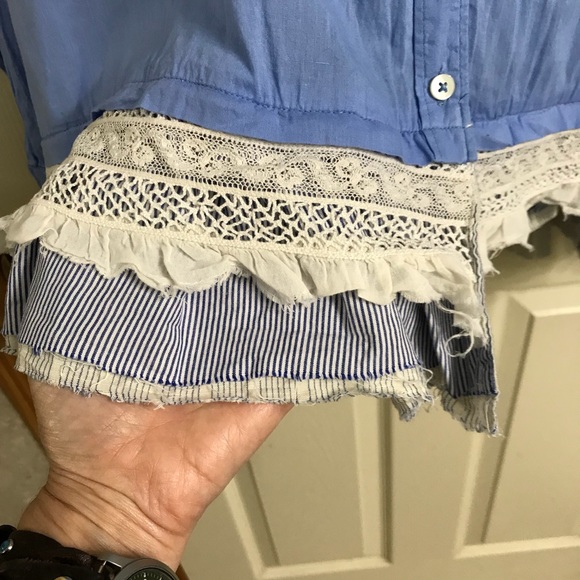 Anthropologie Holding Horses triple ruffle shirt - Picture 4 of 7